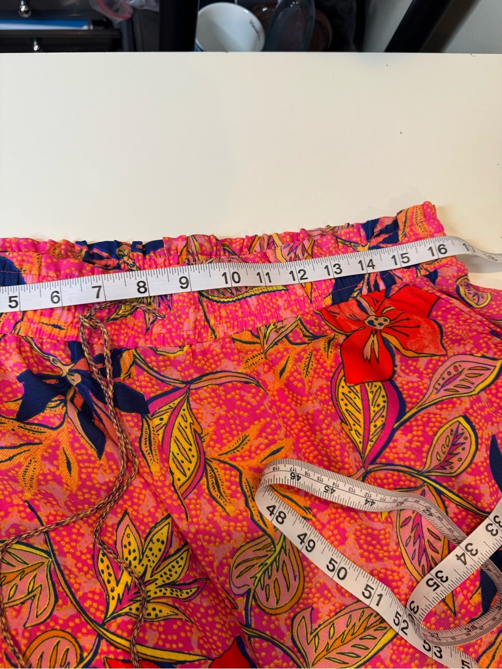 Rose + Olive Floral Matching Set Pink Blouse Size XL & Pants Size L - Picture 14 of 16